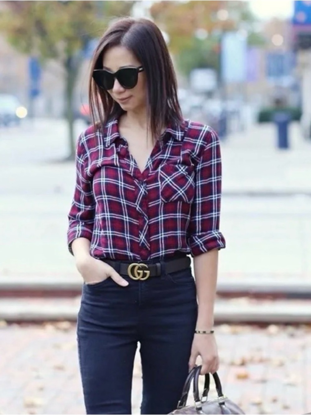 Philosophy Plaid Luxe Button-Down Shirt